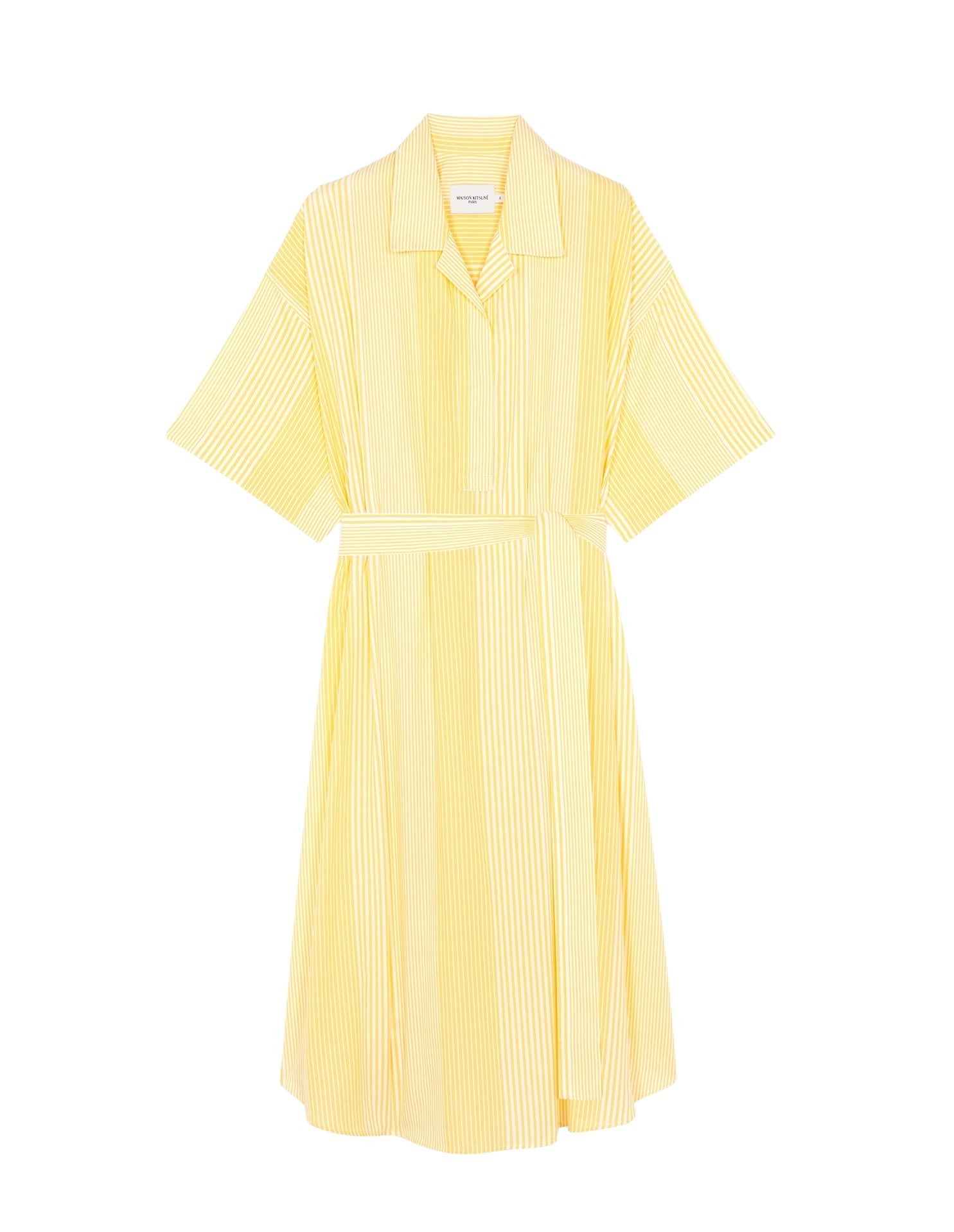 Robe chemise rayée oversize - Sun Yellow Stripes