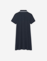 Robe polo à manches courtes avec écusson ton sur ton - Navy