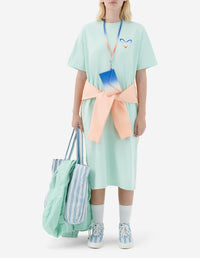 Robe t-shirt à col rond - Mist Green