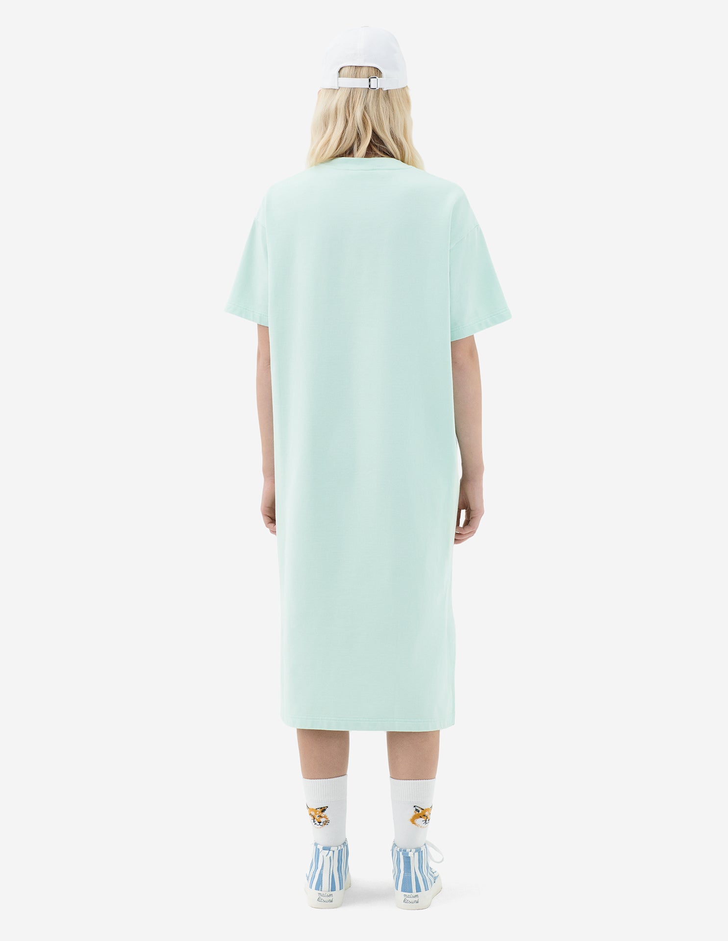 Robe t-shirt à col rond - Mist Green