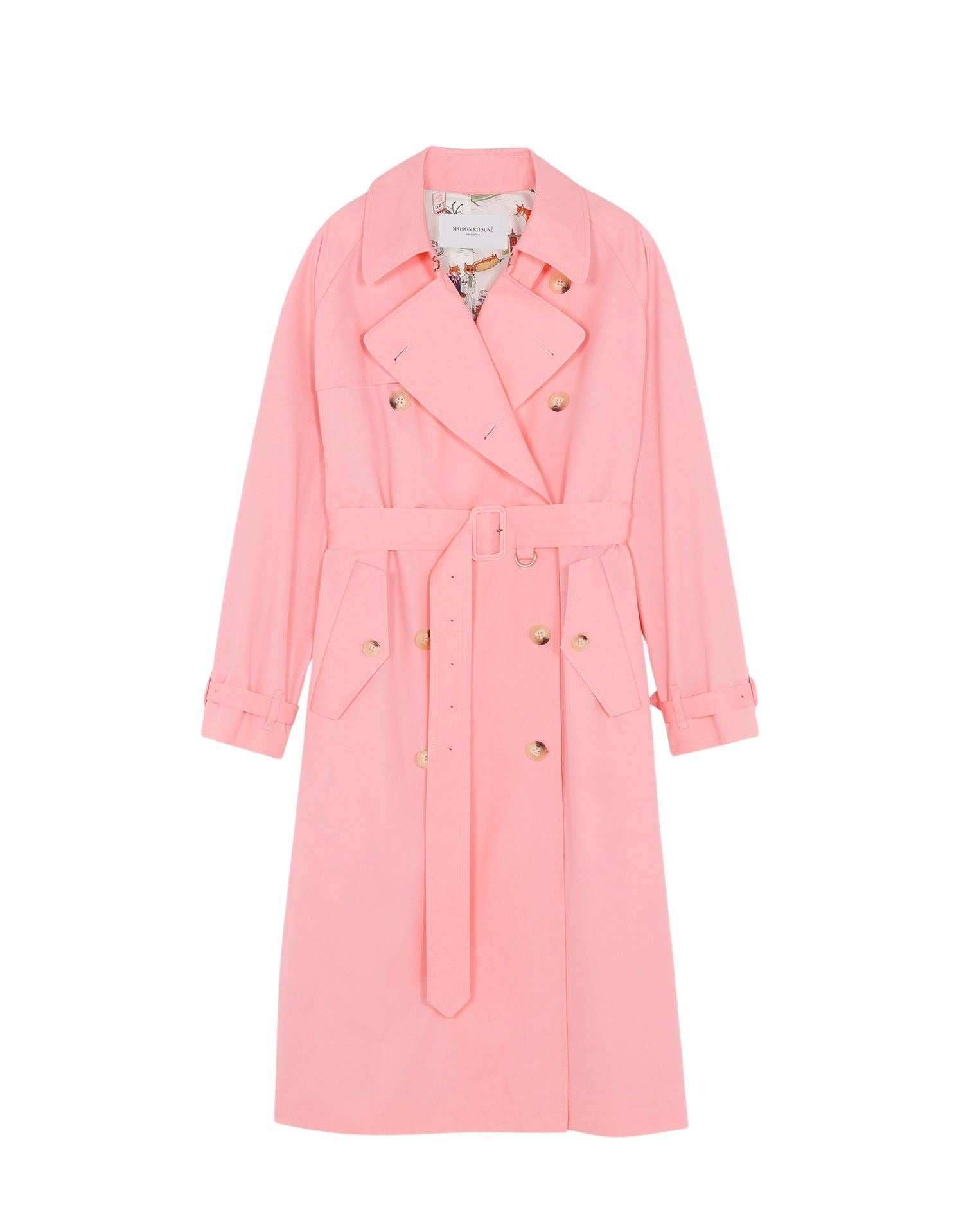 Trench Maison Kitsuné x Olympia Le-Tan - Bubble Gum Pink