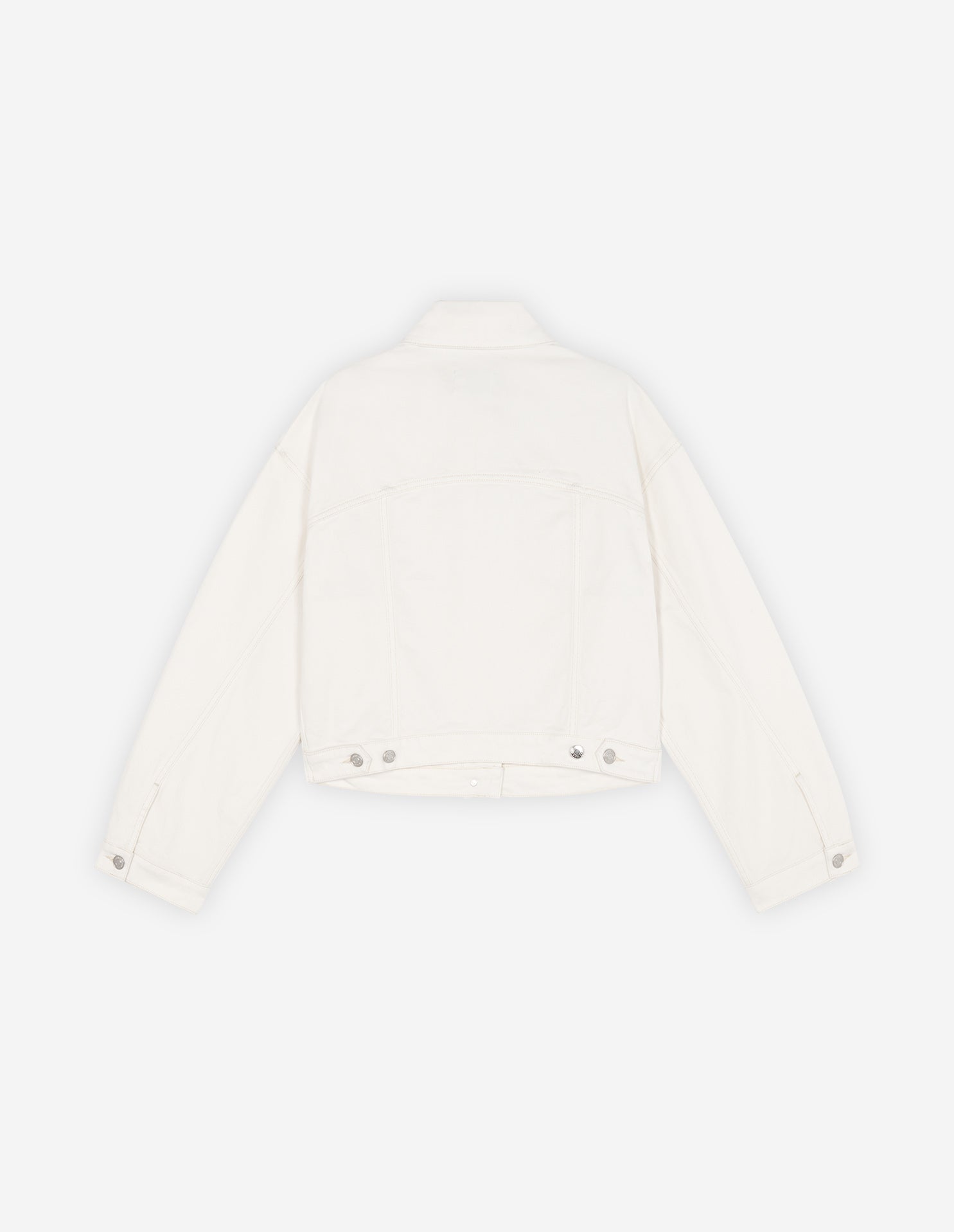 Veste courte avec écusson en denim - Ecru
