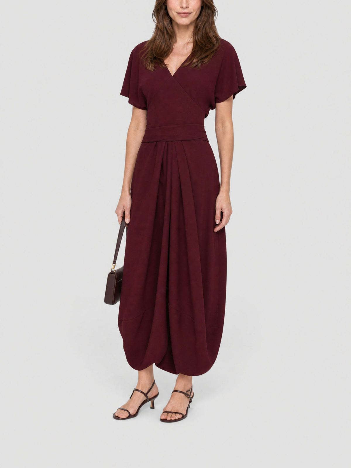 Robe Souela en laine - Burgundy