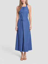 Robe midi Marco en soie mélangée - Blue