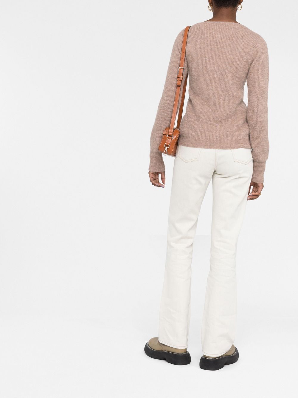 Cardigan Pau en laine mélangée - Beige