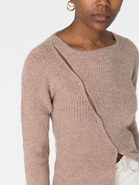 90€ / 1 sold //4 QTY / ST25%   Cardigan Pau en laine mélangée - Dark Beige
