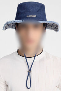 Bob Artichaut effiloché en denim - Navy Navy Stripe