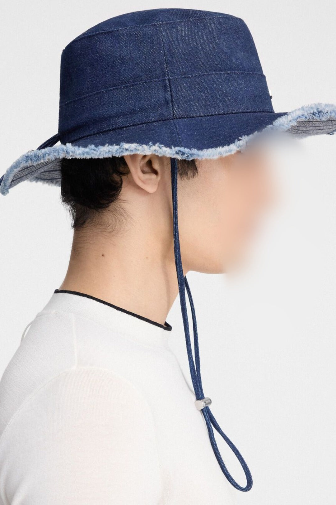 Bob Artichaut effiloché en denim - Navy Navy Stripe