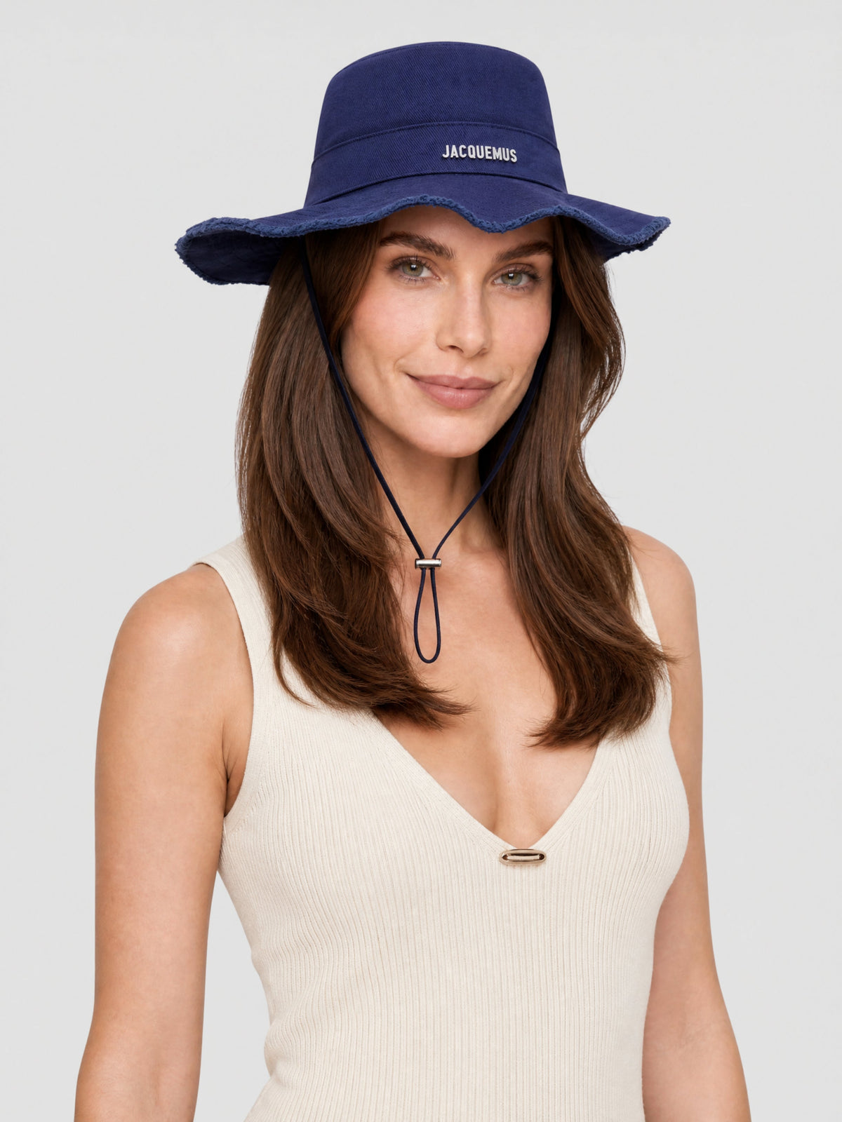 Bob Artichaut effiloché en denim - Navy Blue