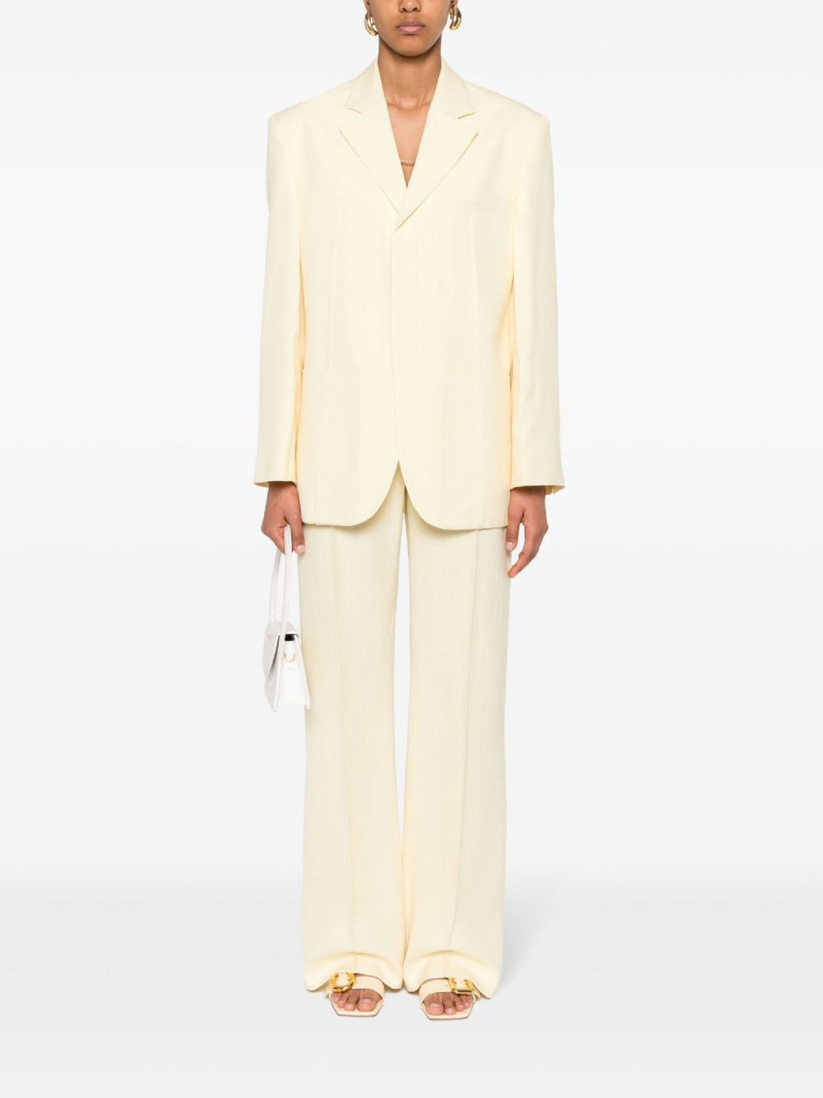 220€ / 1 sold //2 QTY / ST50%   Blazer structuré boutonné - Pale Yellow
