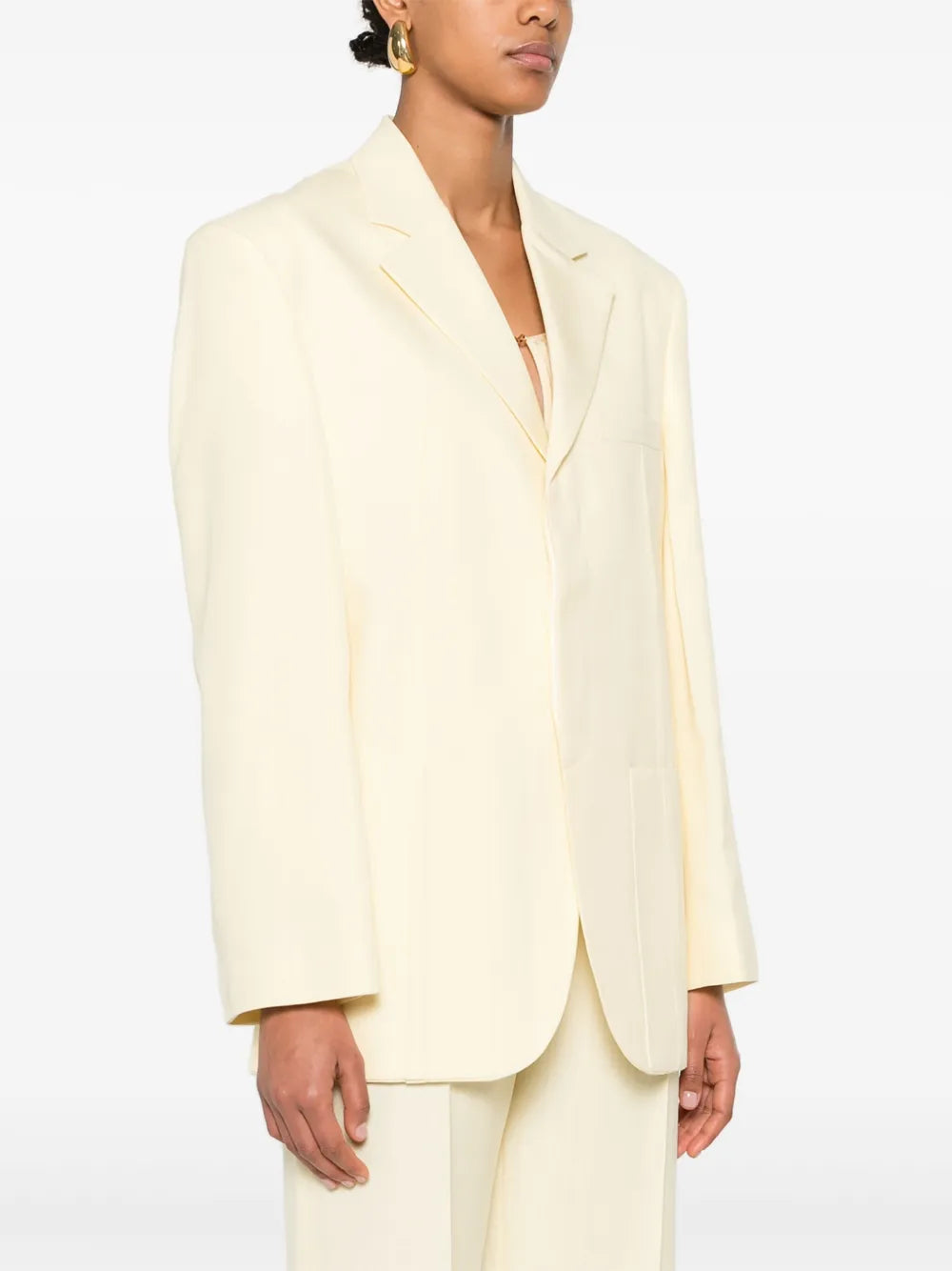 220€ / 1 sold //2 QTY / ST50%   Blazer structuré boutonné - Pale Yellow