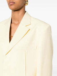 220€ / 1 sold //2 QTY / ST50%   Blazer structuré boutonné - Pale Yellow