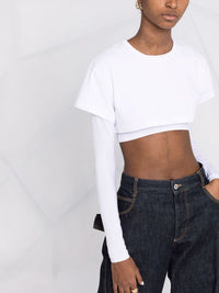 55€ / 10 sold //18 QTY / ST56%   T-shirt court à sûrpiqures - Off White