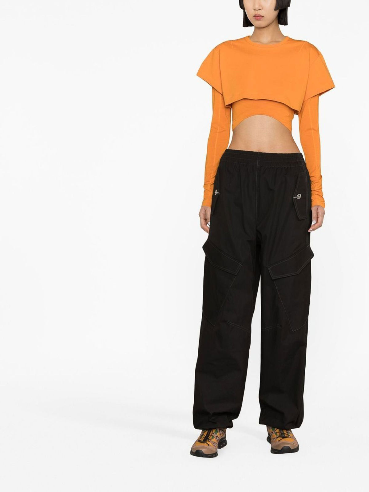 55€ / 2 sold //20 QTY / ST10%   T-shirt court à sûrpiqures - Orange