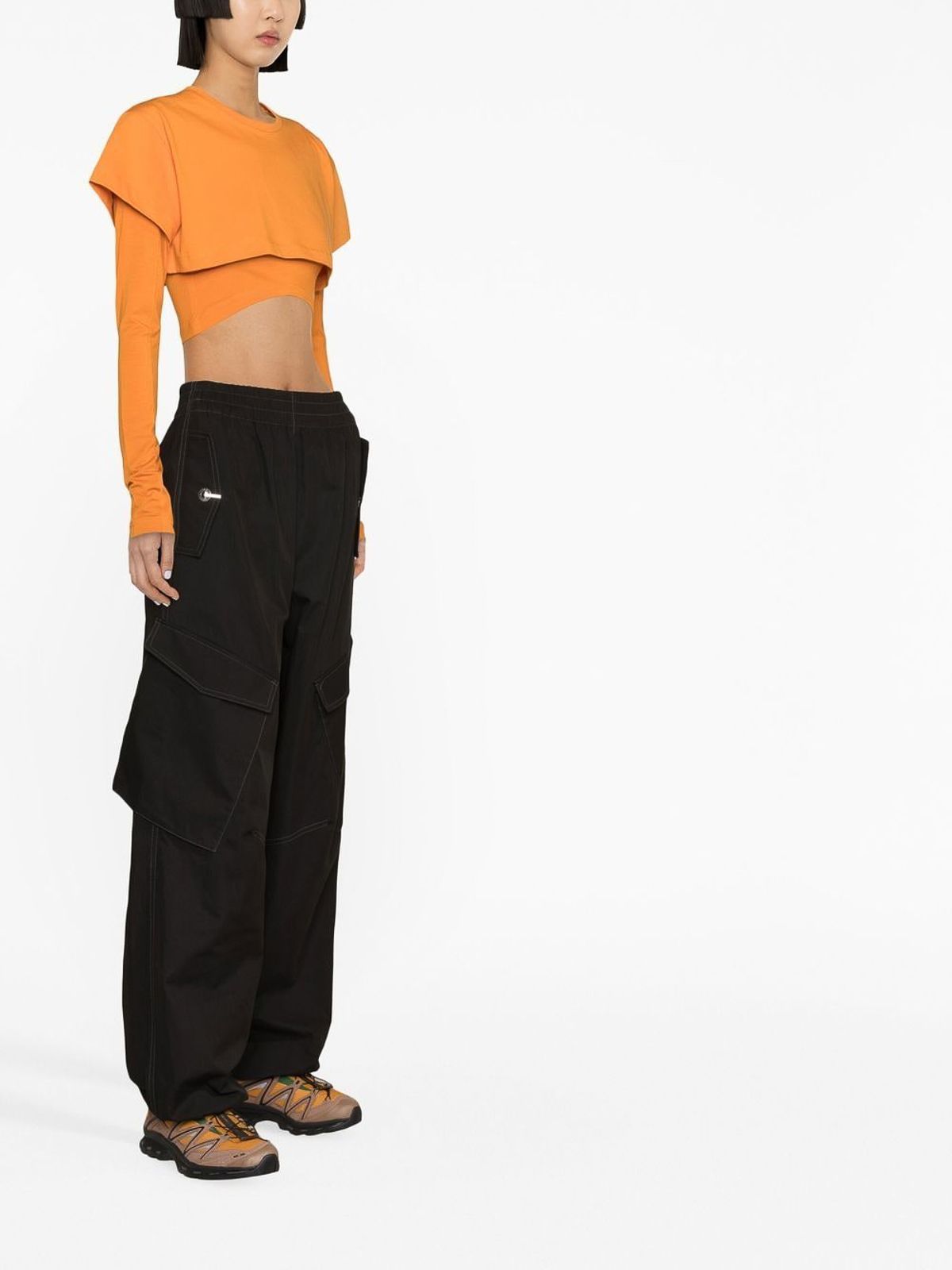 55€ / 2 sold //20 QTY / ST10%   T-shirt court à sûrpiqures - Orange