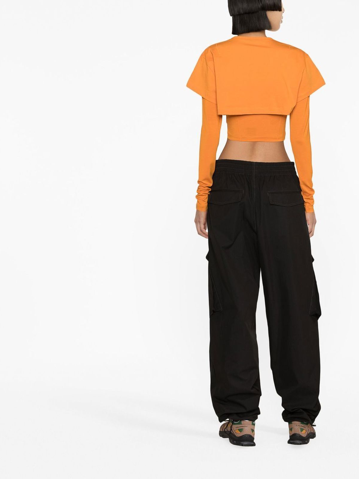 55€ / 2 sold //20 QTY / ST10%   T-shirt court à sûrpiqures - Orange