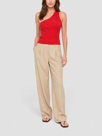 55€ / 0 sold //1 QTY / ST0%   Débardeur asymétrique Ascu en lin - Red