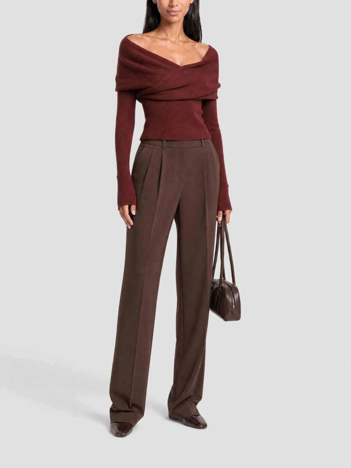 Pull Ascua en laine - Brown