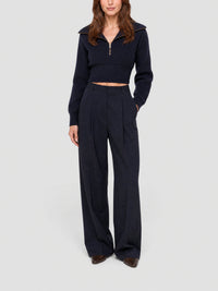90€ / 6 sold //6 QTY / ST100%   Pull Risoul en laine - Dark Navy