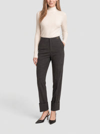 Pantalon Laya à ourlets en laine - Dark Grey