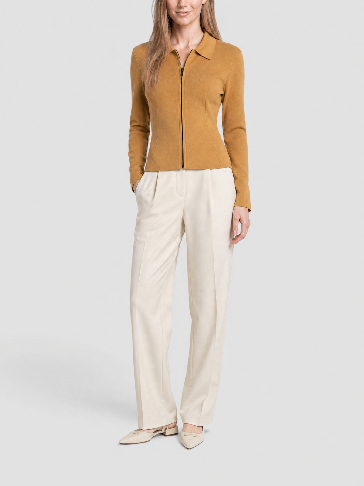 Chemise Obiou à agrafes - Camel