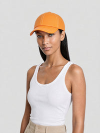 50€ / 8 sold //10 QTY / ST80%   Casquette Mentalo en cuir - Orange