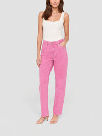 75€ / 1 sold //12 QTY / ST8%   Pantalon De-Nimes Yelo en denim - Pink White