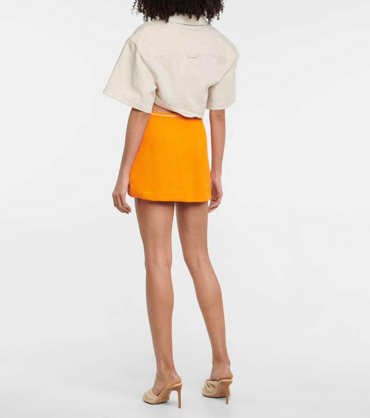 75€ / 0 sold //65 QTY / ST0%   Jupe asymétrique Sorbetto à liseré - Orange