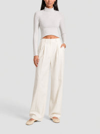 55€ / 1 sold //27 QTY / ST4%   Pull court Tuba zippé - Light Grey