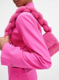 350€ / 3 sold //15 QTY / ST20%   Sac Bambidou avec logo en peau lainée - Pink