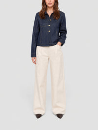 220€ / 2 sold //2 QTY / ST100%   Veste De Nimes Papier en denim - Navy Khaki