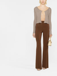 90€ / 1 sold //1 QTY / ST100%   Cardigan Pralu à manches longues en maille - Dark Beige