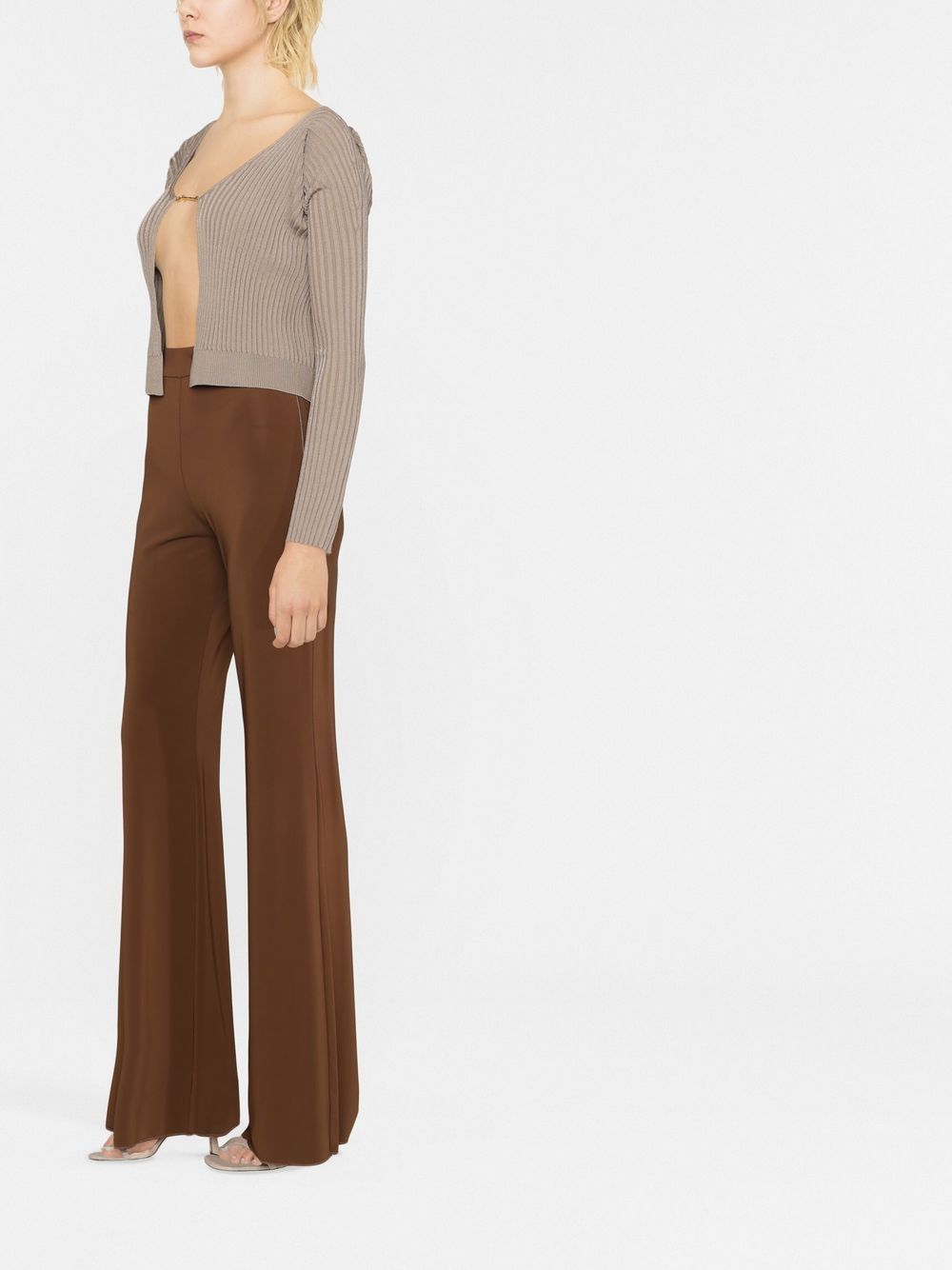 90€ / 1 sold //1 QTY / ST100%   Cardigan Pralu à manches longues en maille - Dark Beige
