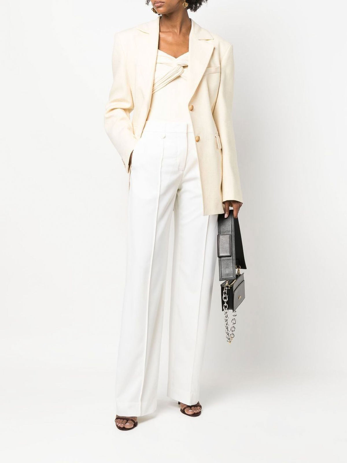 75€ / 2 sold //3 QTY / ST67%   Pantalon Camargue en laine - White