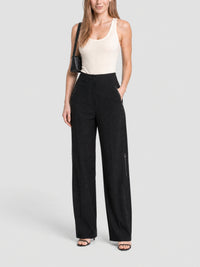 75€ / 2 sold //2 QTY / ST100%   Pantalon Santon en laine - Black