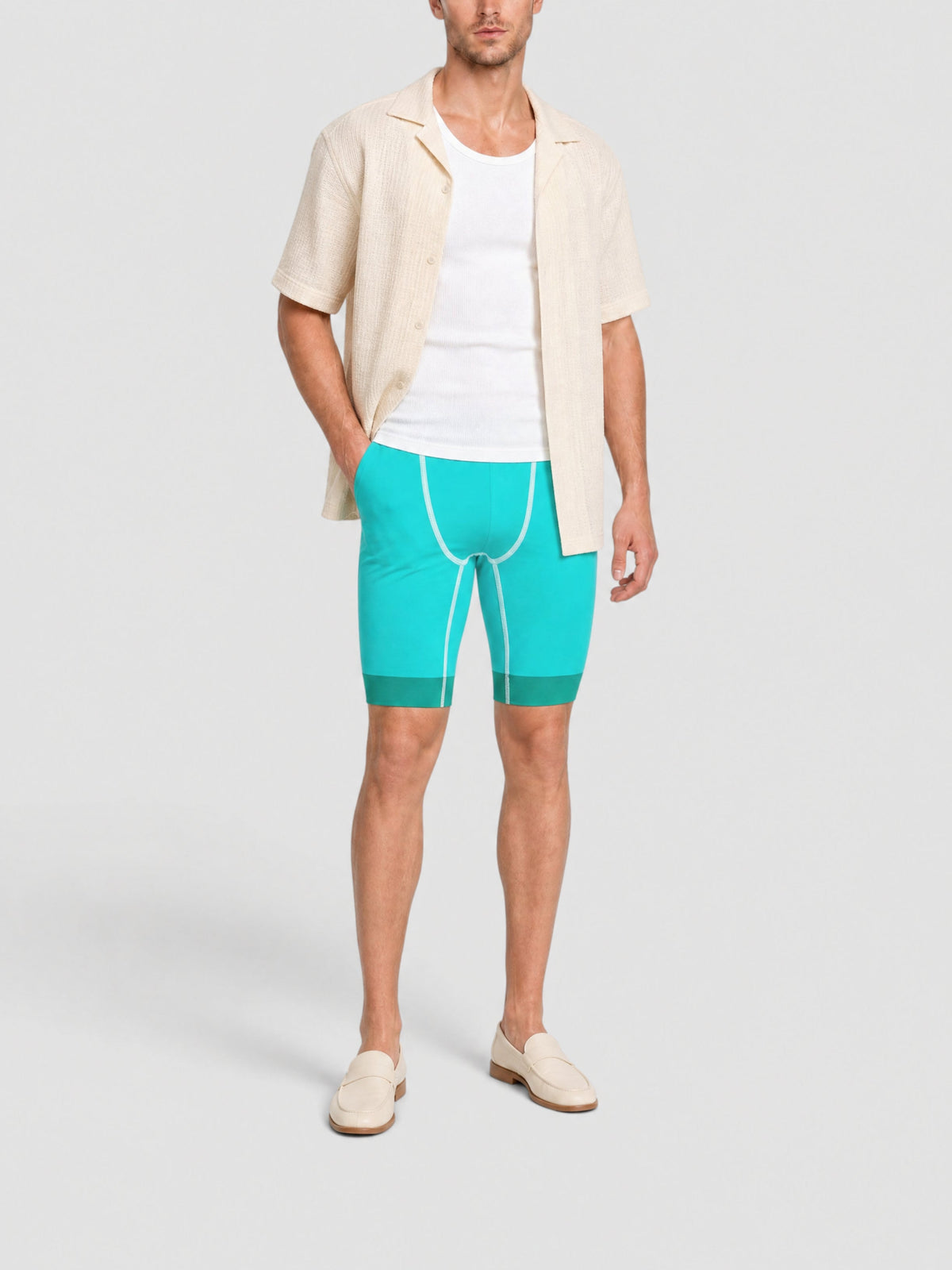 75€ / 0 sold //12 QTY / ST0%   Short cycliste à taille élastiquée - Multi Blue