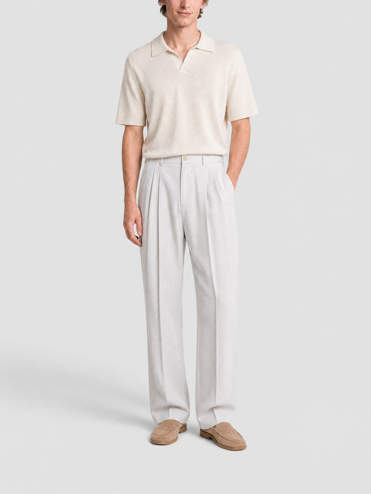 90€ / 0 sold //1 QTY / ST0%   Pantalon Mela à pinces - Light Grey
