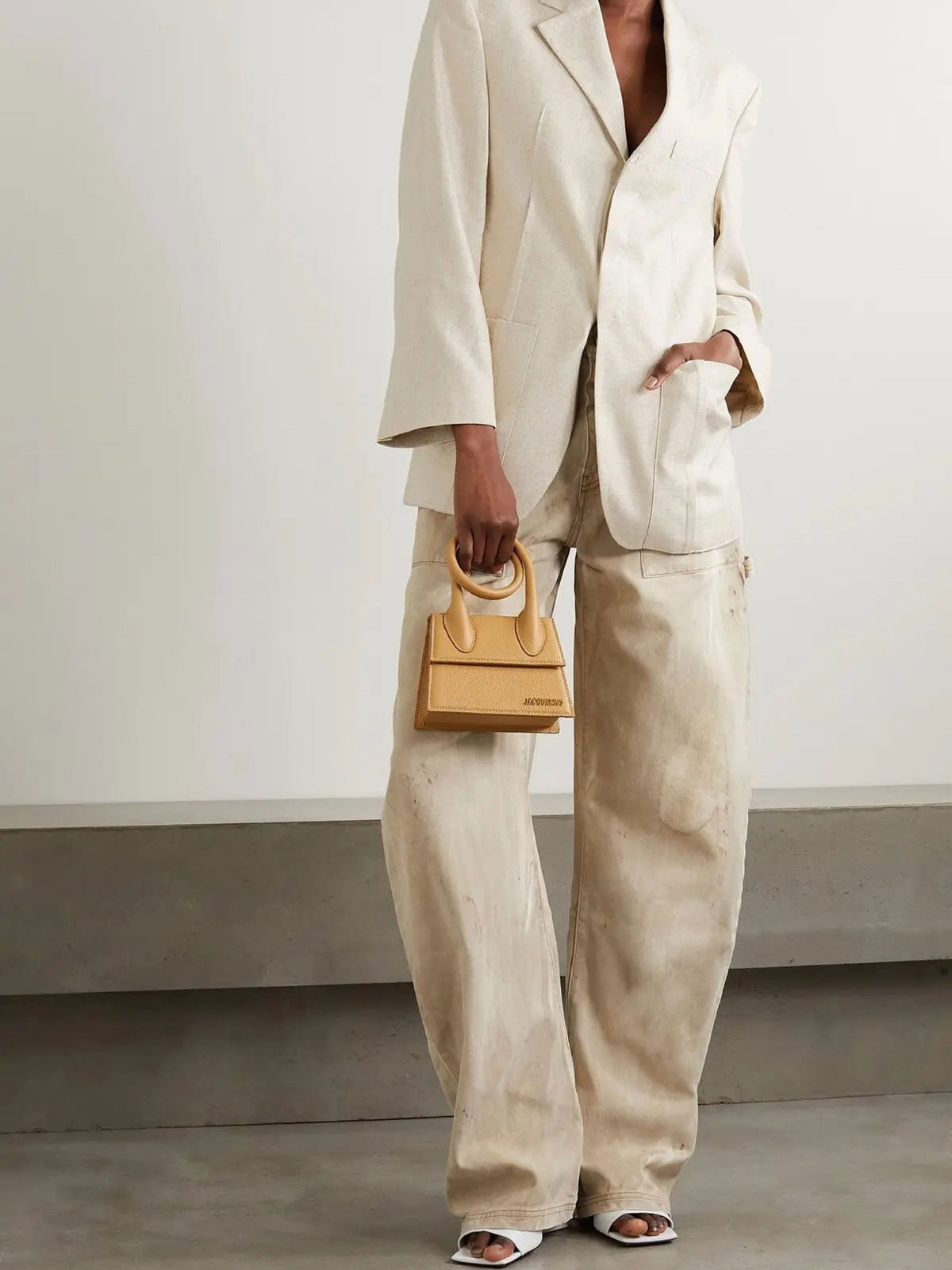 220€ / 1 sold //1 QTY / ST100%   Blazer Taiolo en lin - Off White