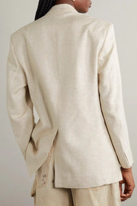220€ / 1 sold //1 QTY / ST100%   Blazer Taiolo en lin - Off White