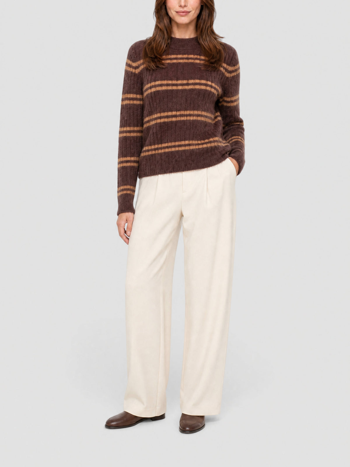 90€ / 1 sold //1 QTY / ST100%   Pull Pescadou en maille - Brown