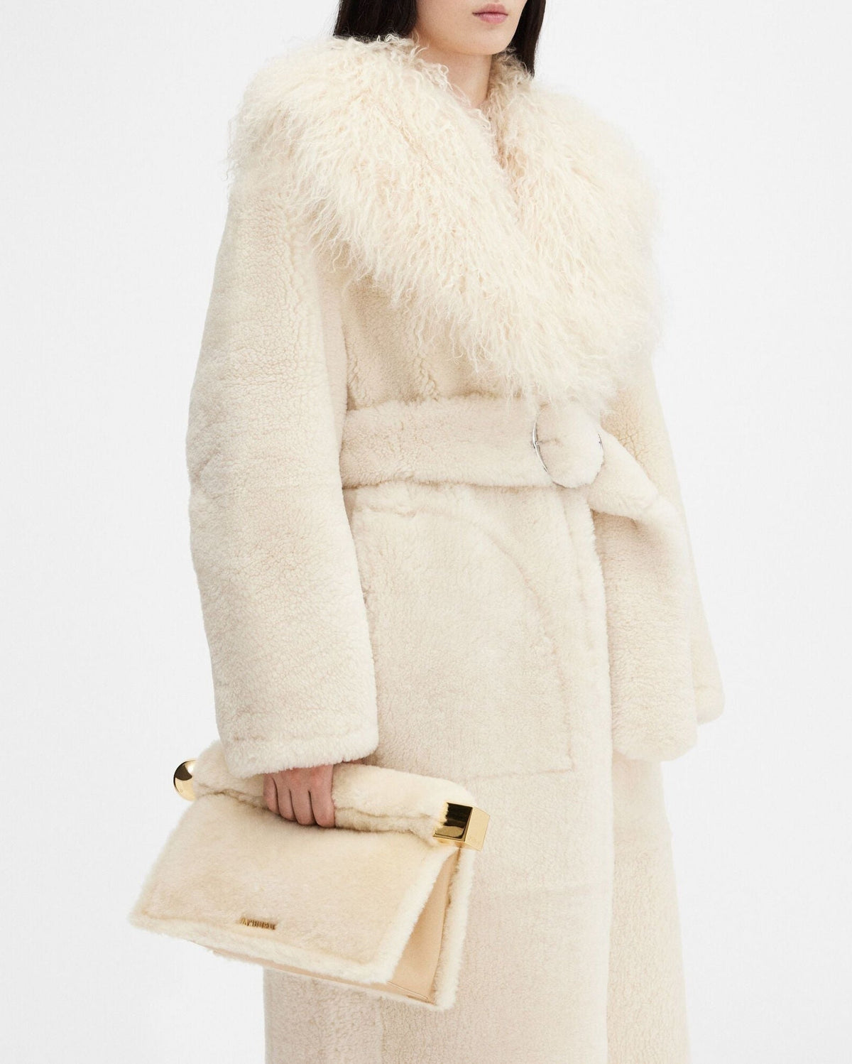 Pochette en cuir - Off White