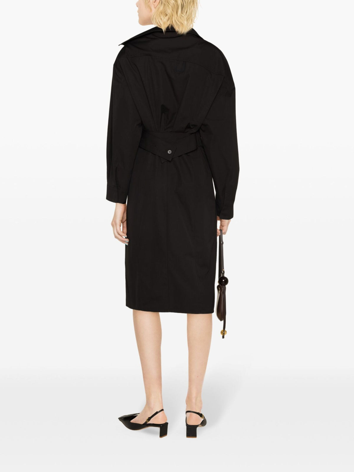 Robe chemise courte asymétrique - Black