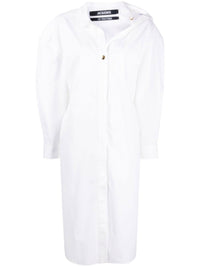 Robe chemise asymétrique - White