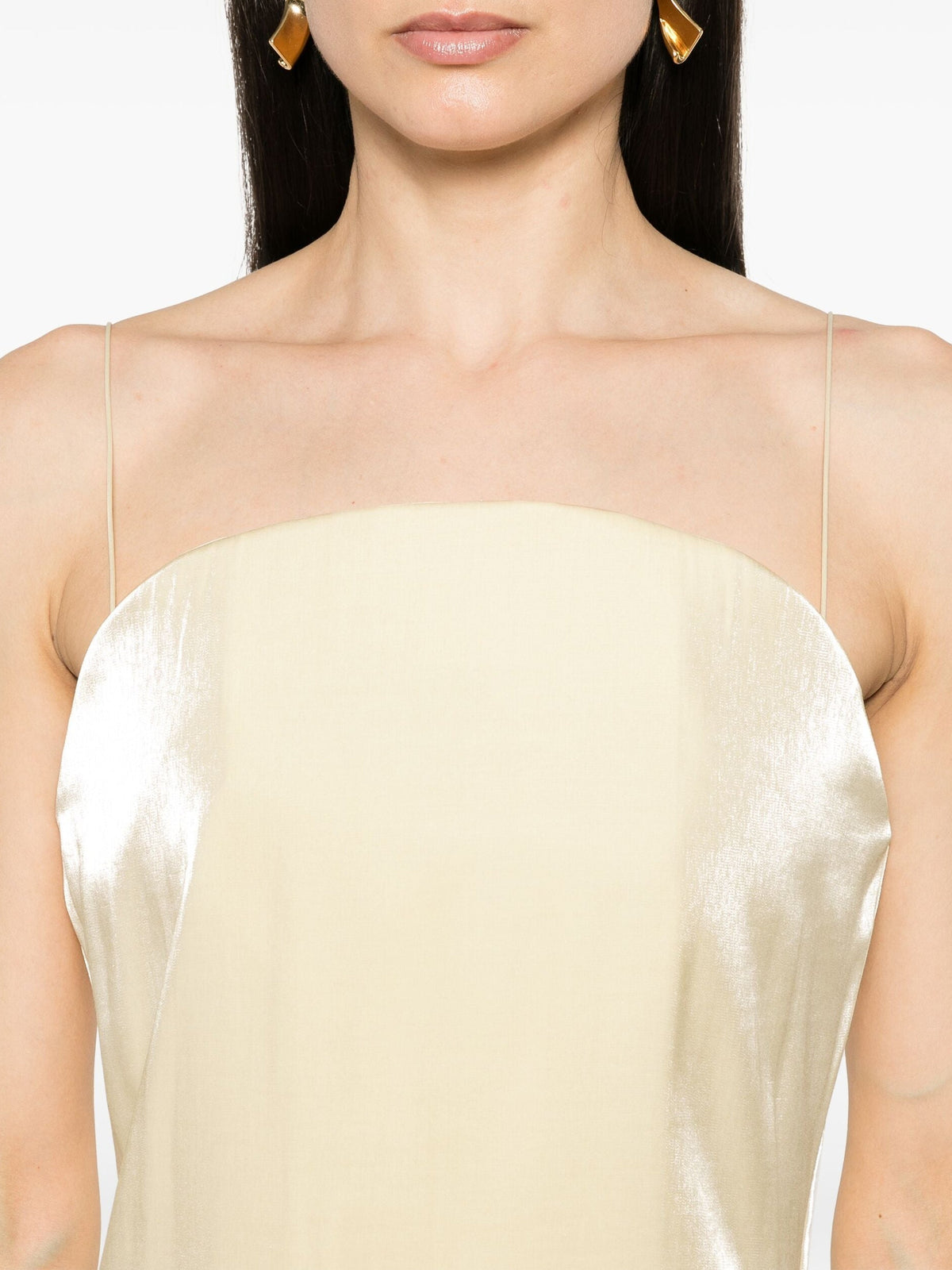Robe Carino à bretelles fines - Pale Yellow