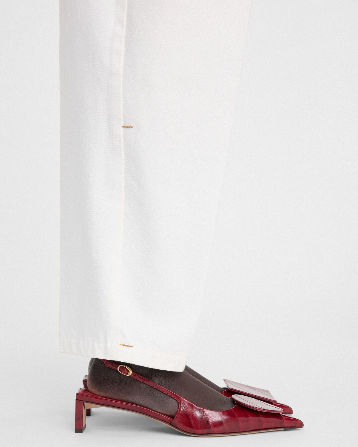 Slingbacks 40 en cuir - Dark Red
