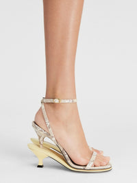 Sandales 100 en cuir - Beige Pale Yellow