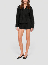Veste Ovalon à franges - Black Pony