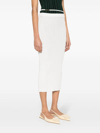 Jupe midi Pralù en maille - Off White
