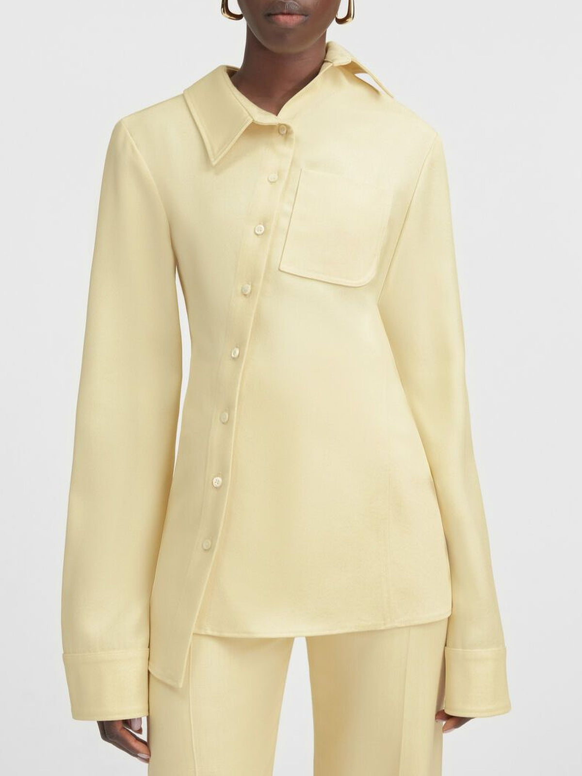 Chemise Pablo asymétrique - Pale Yellow