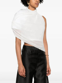Top Pablo drapé asymétrique - White